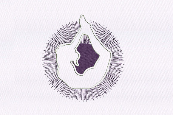 Dhanurasana Woman – A Yoga-Inspired Embroidery Design for Boutique Apparel