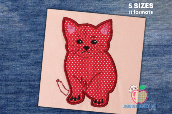 Fluffy Kitten Sitting Applique Review