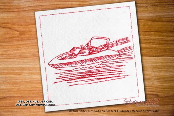 Jetski Speedboat Redwork: A Designer’s Review for Apparel