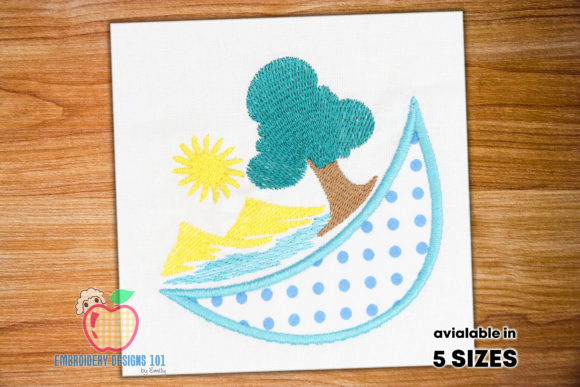 Moon with Nature Scene: An Embroidery Designer's Review