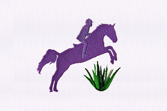 Purple Jockey Horse