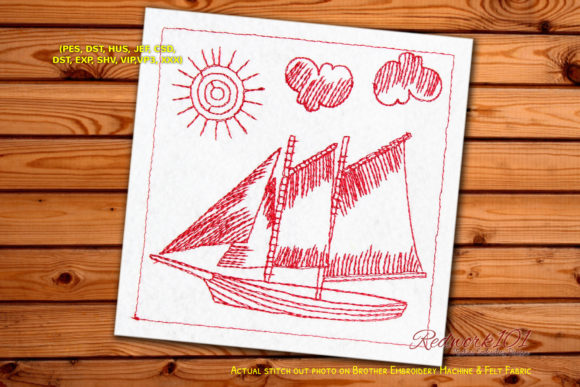 Schooner Sailing Ship Lineart: An Embroidery Designer’s Review for Small Business Merch