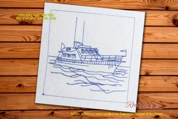 Trawler Boat Redwork: An Embroidery Seller's Review